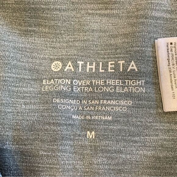 Athleta Elation Over The Heel Tight Leggings Size Medium Heathered Gray - Picture 5 of 9